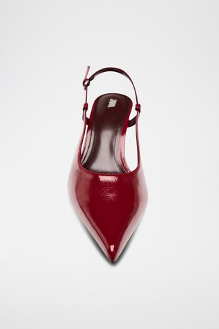 Sapatos de salto envernizados - Vermelho