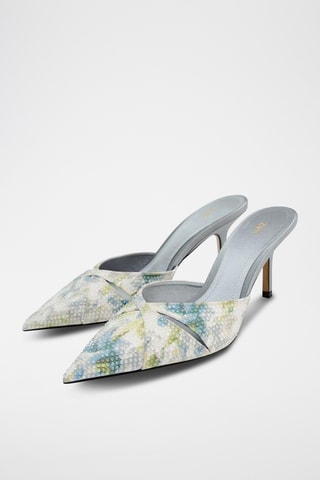 Mules de salto- Azul-celeste