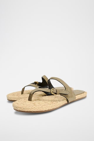 Sandálias em nobuck- Caqui