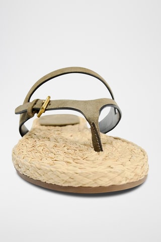 Sandálias em nobuck- Caqui