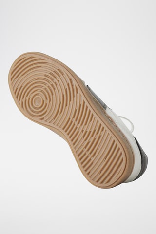 Sapatilhas em couro - Branco e cinzento