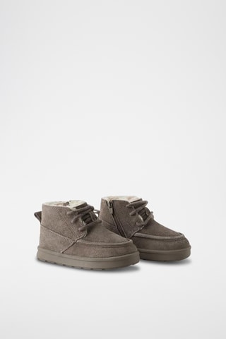 Botins forrados em nobuck- Cinzento