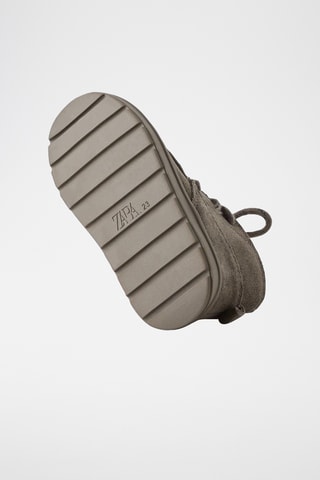 Botins forrados em nobuck- Cinzento