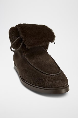 Bottines en nubuck - Marron foncé