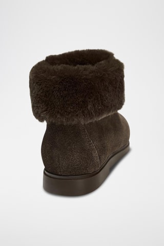 Bottines en nubuck - Marron foncé