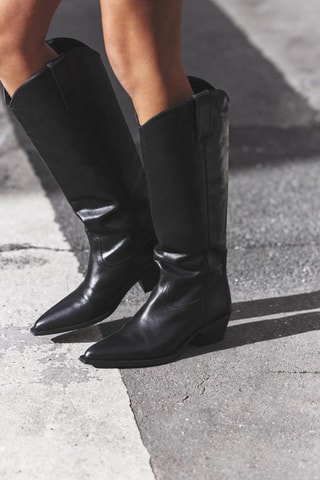 Bottes en cuir - Noir
