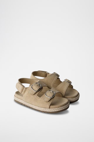 Sandálias em nobuck - Bege
