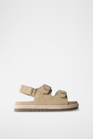 Sandálias em nobuck - Bege