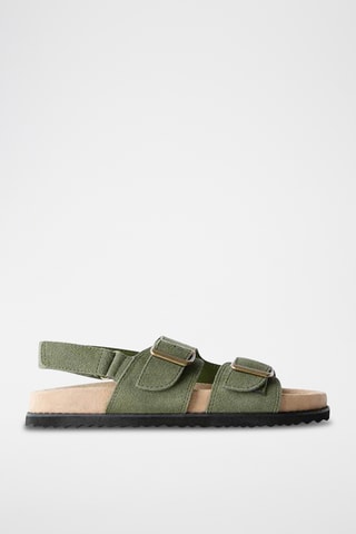 Sandálias em nobuck- Caqui