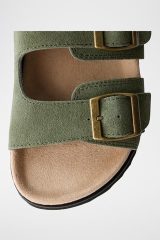 Sandálias em nobuck- Caqui