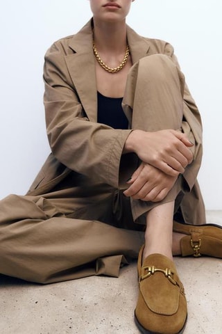 Mocassins de nobuck - Castanho