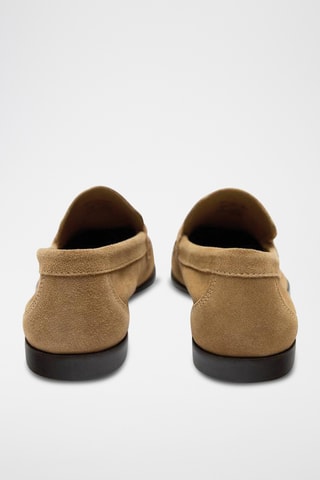 Mocassins de nobuck - Castanho