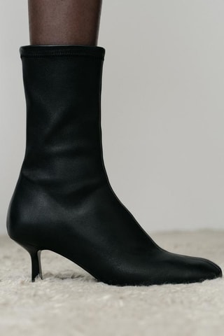 Bottines en cuir - Noir