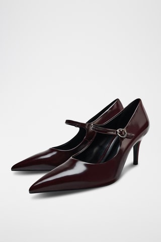 Sapatos de salto envernizados - Bordô