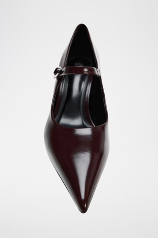 Sapatos de salto envernizados - Bordô