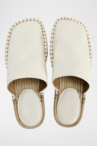 Mules em couro - Branco