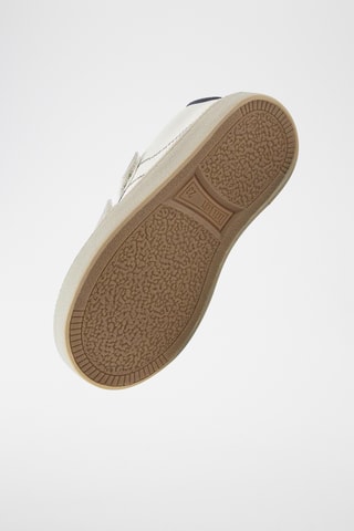 Sapatilhas em couro- Azul-marinho e branco