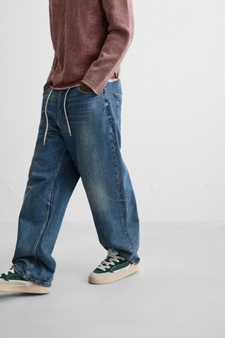 Sapatilhas em couro - Verde-escuro