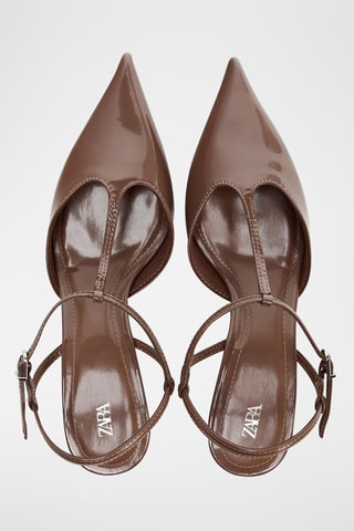 Sapatos de salto envernizados - Castanho-escuro