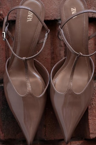 Sapatos de salto envernizados - Castanho-escuro