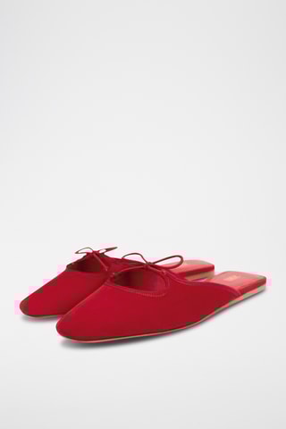 Mules em nobuck - Vermelho