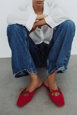 Mules em nobuck - Vermelho