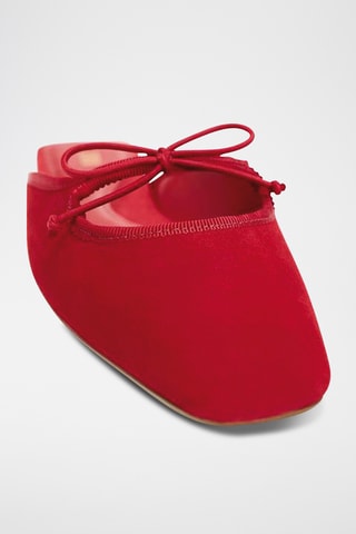 Mules em nobuck - Vermelho