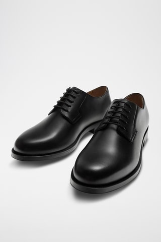 Derbies em couro - Preto