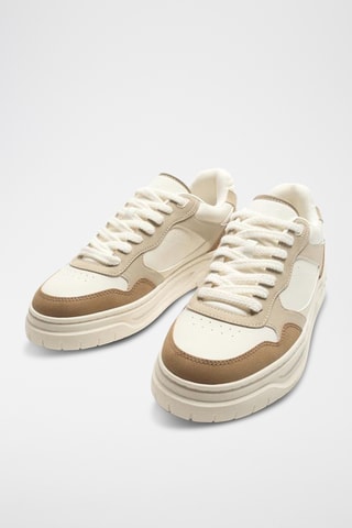 Sapatilhas - Branco e bege