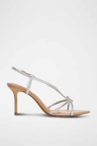 Sandálias de salto- Prateado