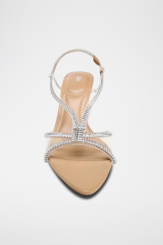 Sandálias de salto- Prateado