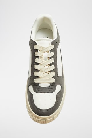 Sapatilhas - Caqui e branco