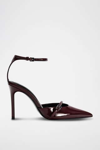 Sapatos de salto envernizados - Bordô
