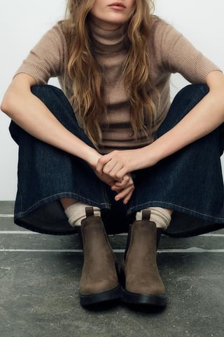 Bottines Chelsea en cuir - Marron