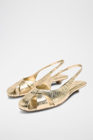 Sandálias de salto- Dourado