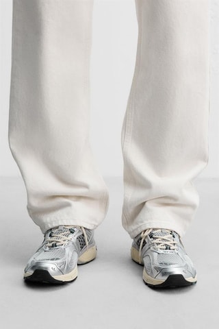 Sapatilhas em couro - Prateado