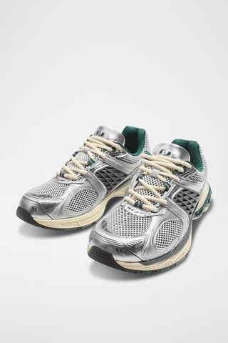 Sapatilhas em couro - Prateado