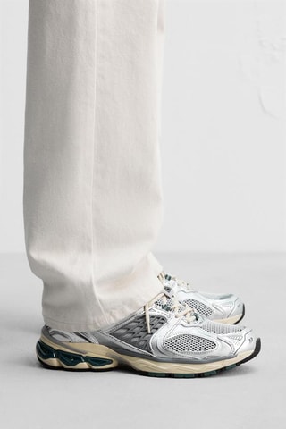 Sapatilhas em couro - Prateado