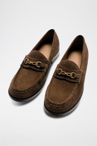 Mocassins em nobuck - Bege