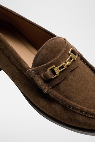 Mocassins em nobuck - Bege