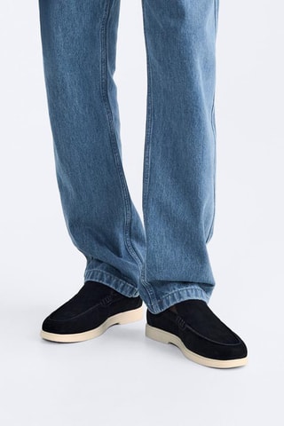 Mocassins em nobuck- Preto