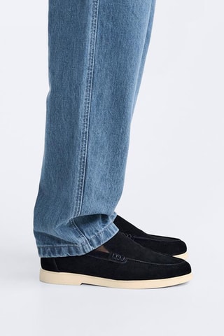 Mocassins em nobuck- Preto