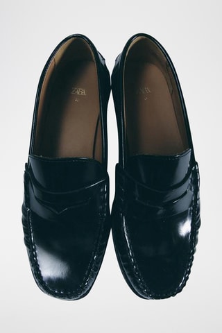 Mocassins em couro envernizado - Preto