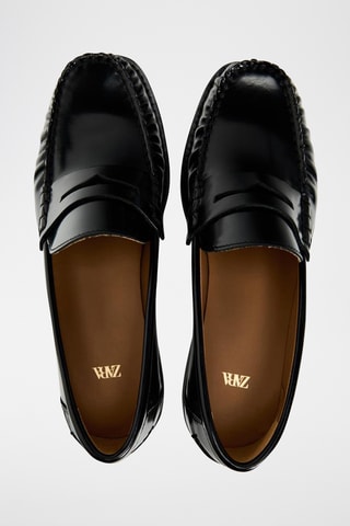 Mocassins em couro envernizado - Preto