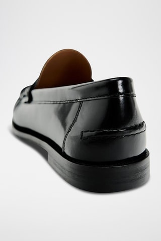 Mocassins em couro envernizado - Preto