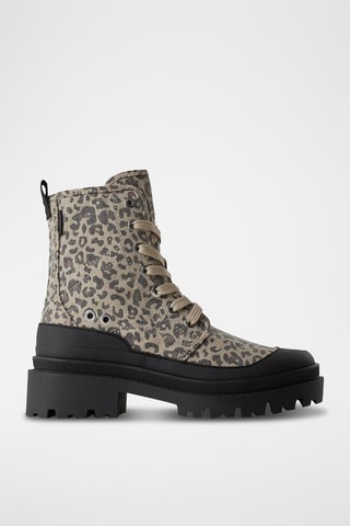 Ténis subidos - Bege e cinzento-escuro