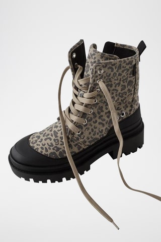 Ténis subidos - Bege e cinzento-escuro