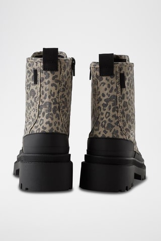 Ténis subidos - Bege e cinzento-escuro