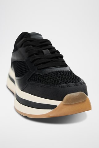 Sapatilhas com plataforma- Preto