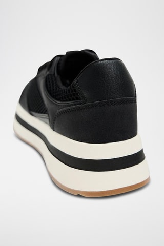 Sapatilhas com plataforma- Preto